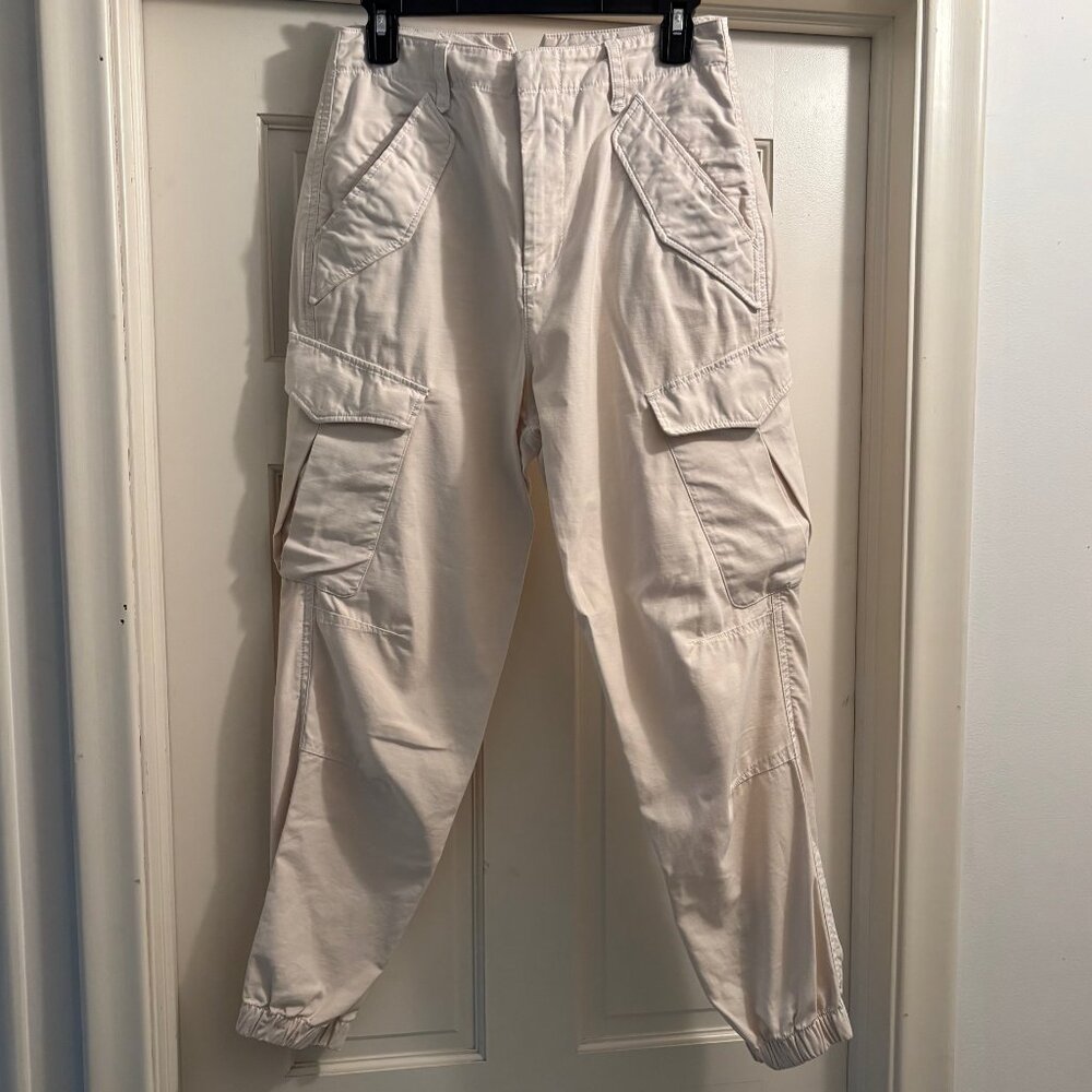 NWOT Rag & Bone Field Cotton Cargo Jogger Pant Cream Size: 26